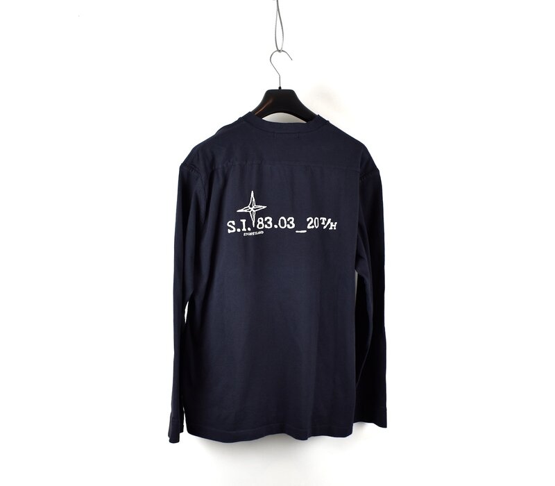 Stone Island navy 20 anni embroidered 83-03 compass logo sweatshirt XL