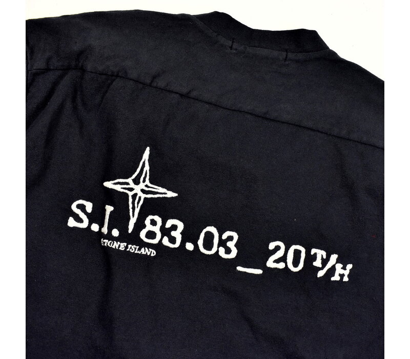 Stone Island navy 20 anni embroidered 83-03 compass logo sweatshirt XL
