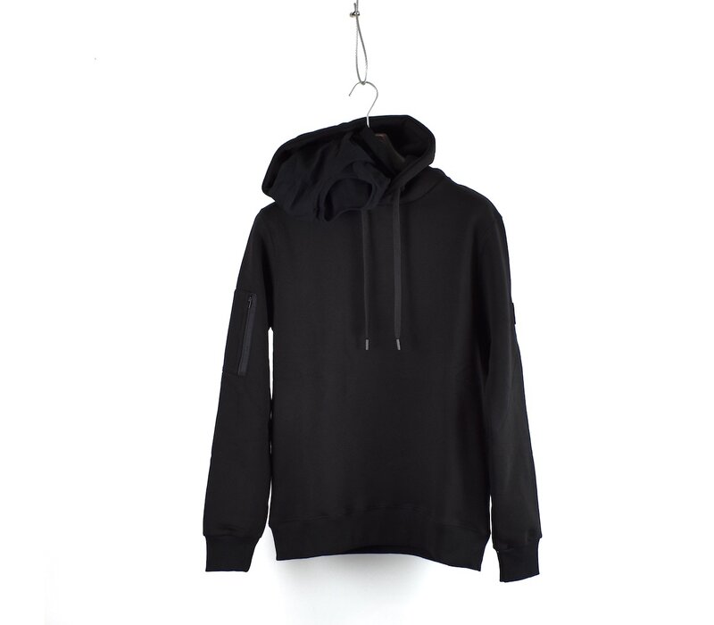 Three Stroke Productions x MU Archive ninja hoodie Black