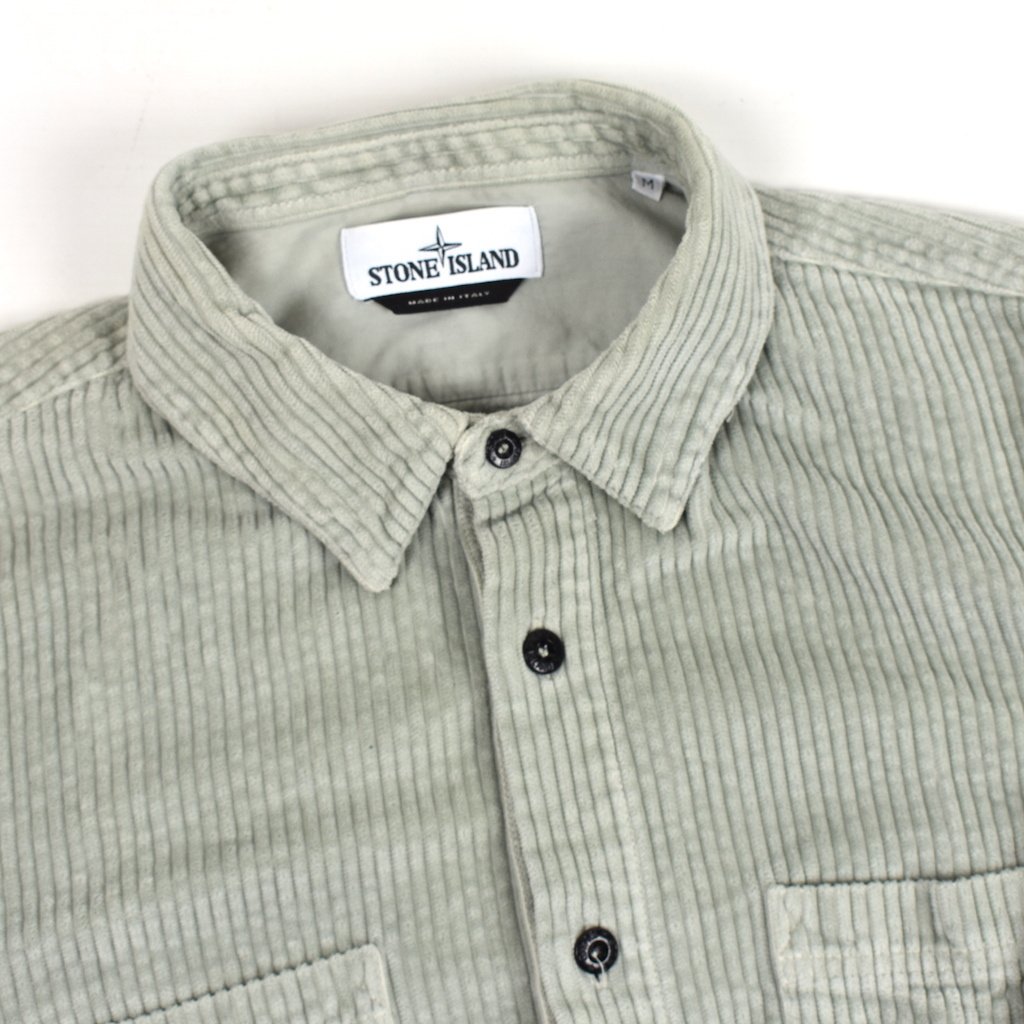 Stone Island mint green corduroy long sleeve shirt M Archivio85