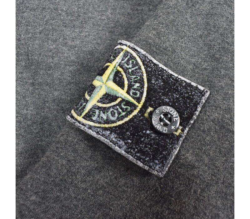 Stone Island black dust colour treatment full zip hooded sweatshirt S