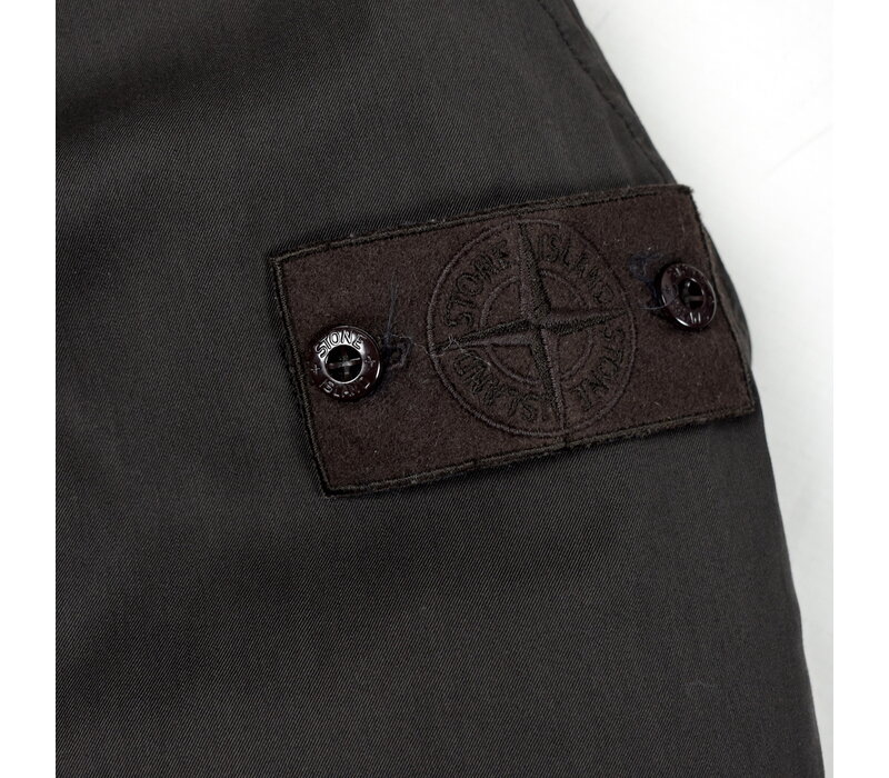 Stone Island brown monochromatic ghost stretch wool nylon-tc down bomber jacket M