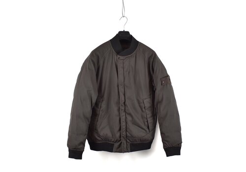 Stone Island Stone Island brown monochromatic ghost stretch wool nylon-tc down bomber jacket M