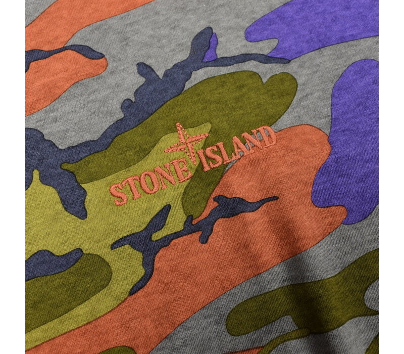 Stone Island heritage camo embroidered logo t-shirt M