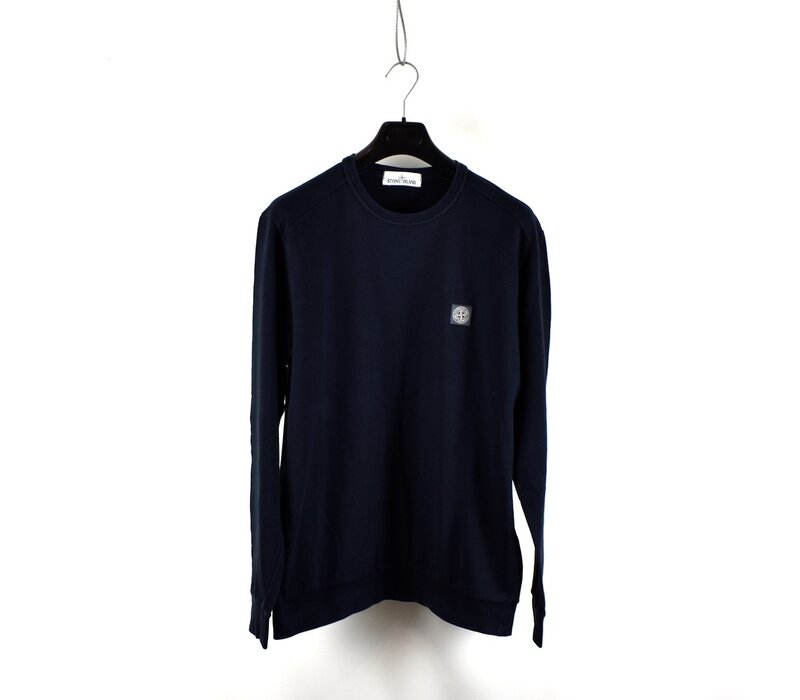 Stone Island navy cotton fleece patch program crew neck sweatshirt XL