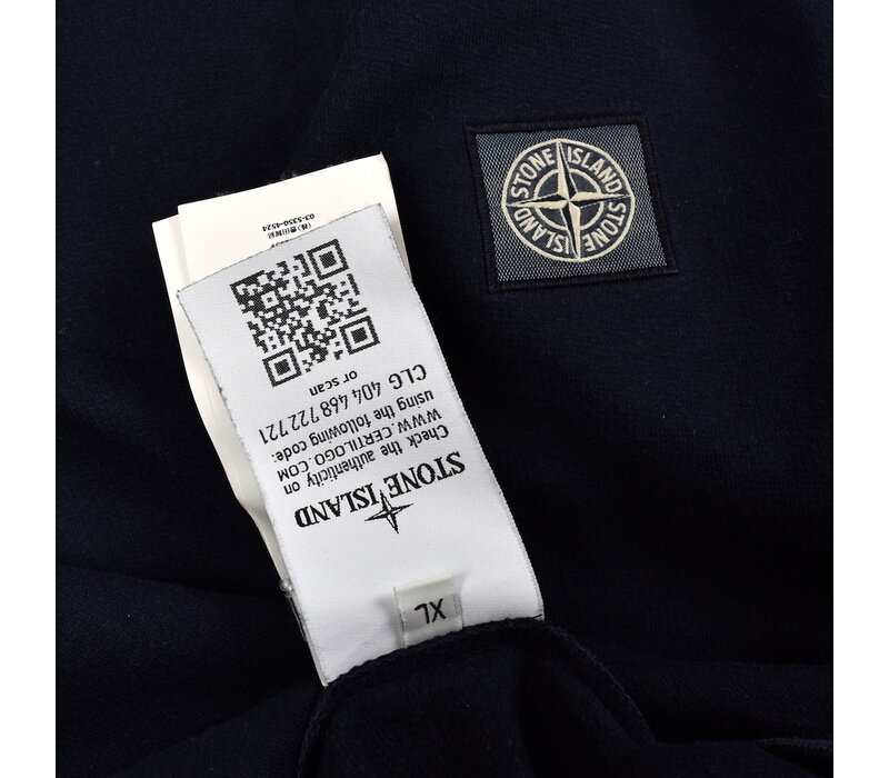 Stone Island navy cotton fleece patch program crew neck sweatshirt XL