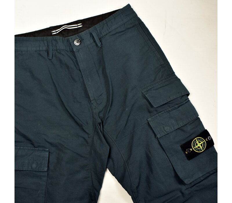 Stone Island navy cotton re cargo trousers 32