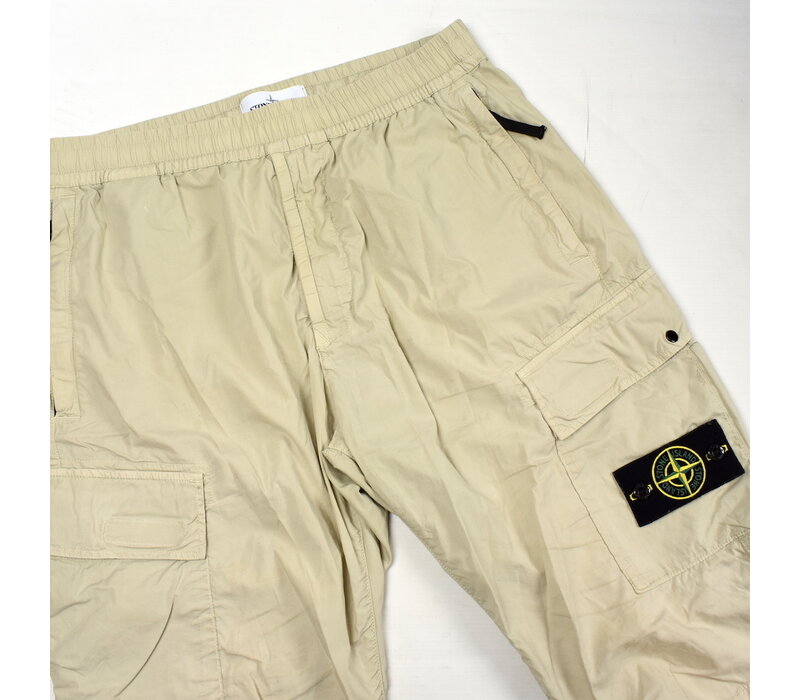 Stone Island beige cotton re-t cargo trousers 32