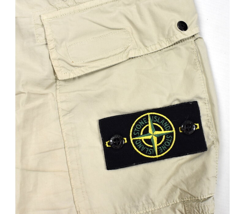 Stone Island beige cotton re-t cargo trousers 32