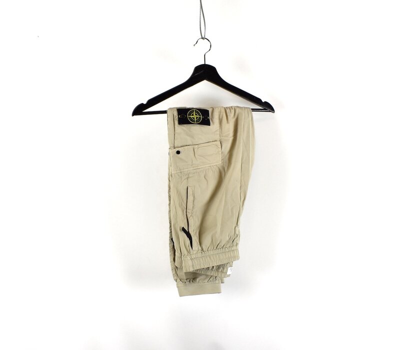 Stone Island beige cotton re-t cargo trousers 32