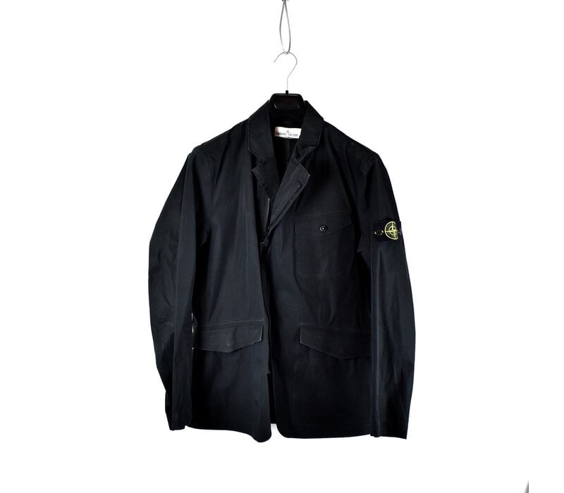 Stone Island black water repellent supima cotton blazer jacket L