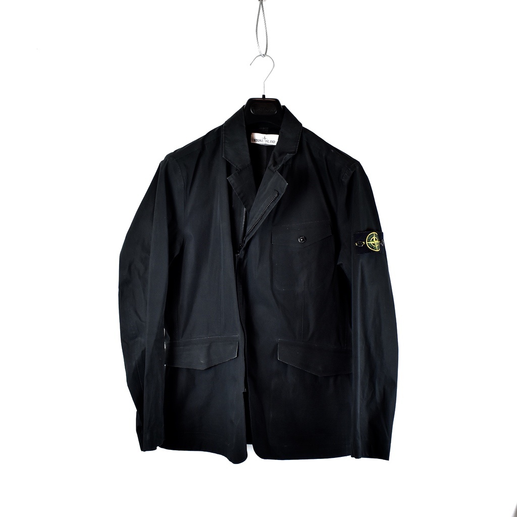 Stone Island black water repellent supima cotton blazer