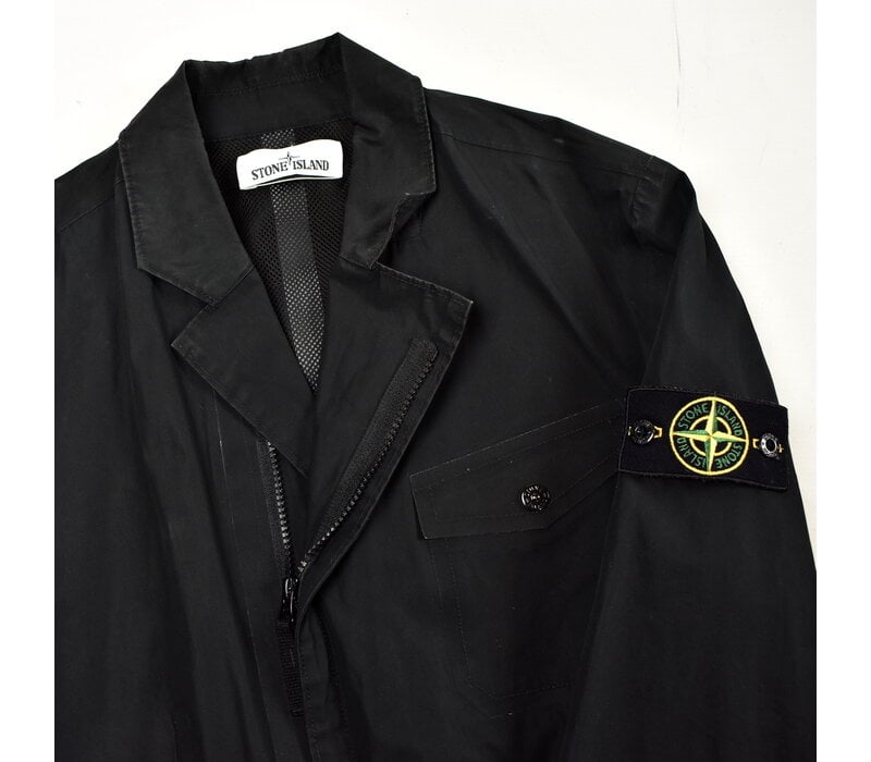 Stone Island black water repellent supima cotton blazer jacket L