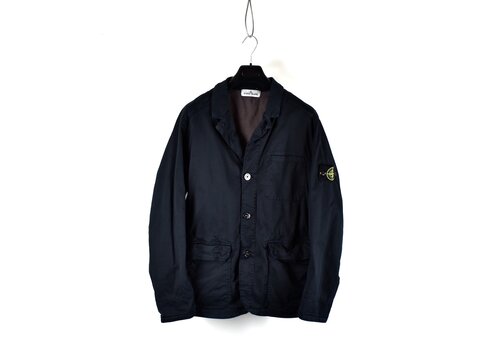 Stone Island Stone Island navy twill stretch-old blazer jacket XL