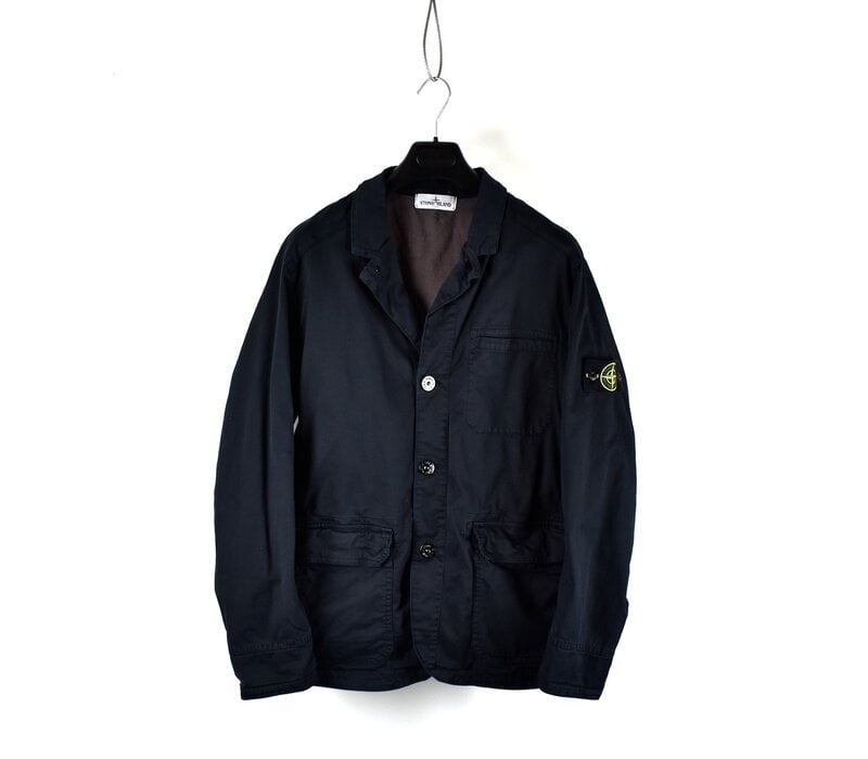 Stone Island navy twill stretch-old blazer jacket XL