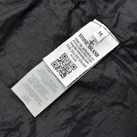 Stone Island navy gd crinkle reps padded blazer jacket M