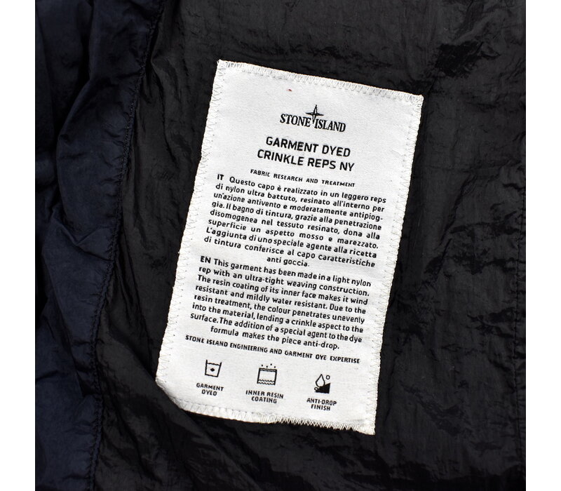 Stone Island navy gd crinkle reps padded blazer jacket M