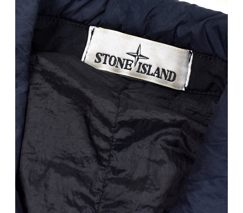 Stone Island navy gd crinkle reps padded blazer jacket M