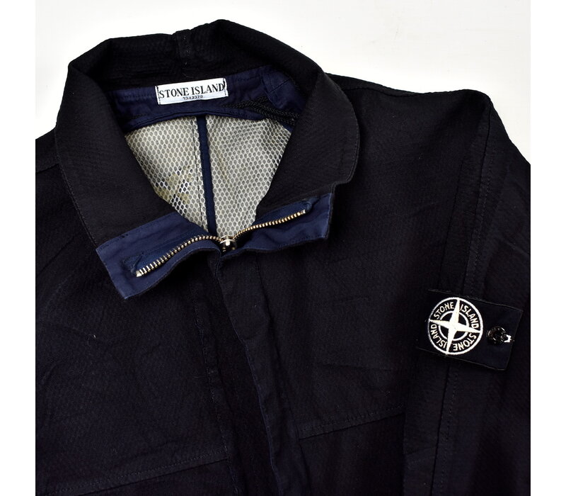 Stone Island black honeycomb pattern iperwool jacket M