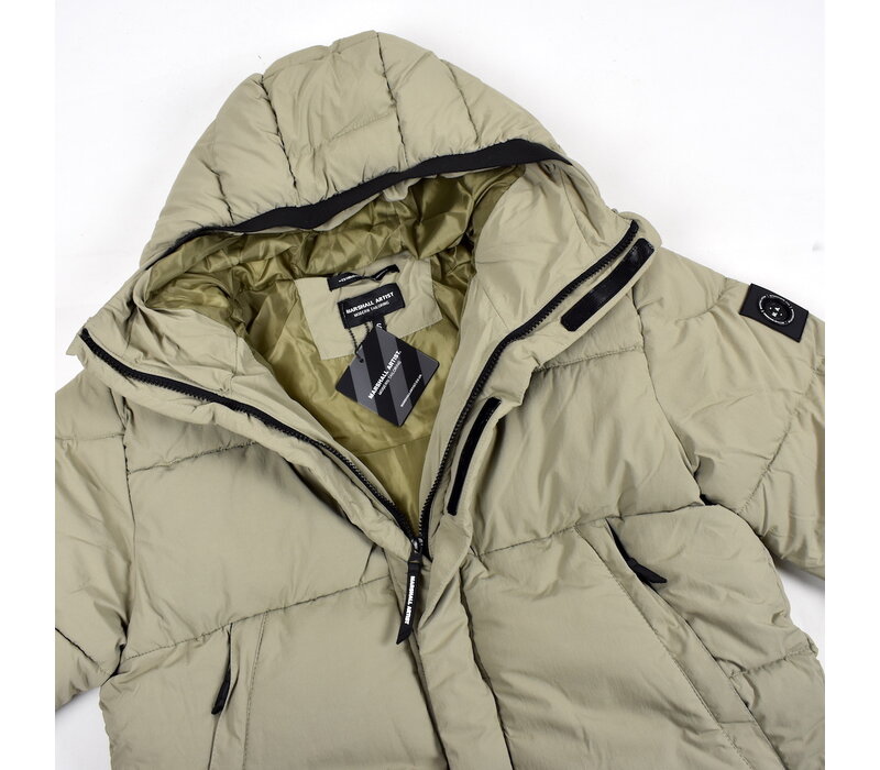 Marshall Artist linear bubble parka jacket Silverbirch