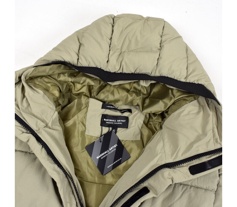 Marshall Artist linear bubble parka jacket Silverbirch