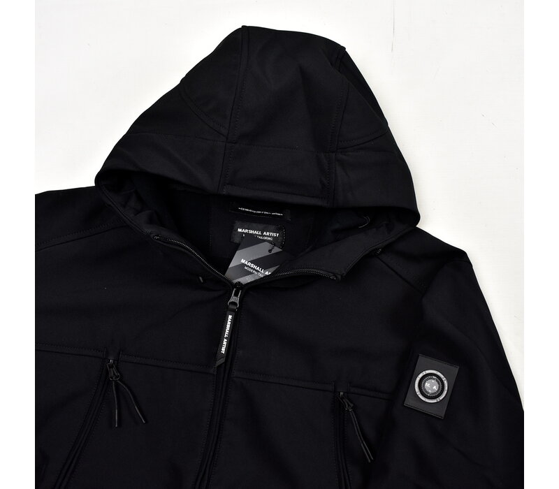 Marshall Artist hooded softshell jacket Black