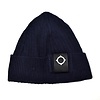 MA.STRUM MA.STRUM rib knit beanie hat Dark Navy