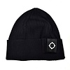 MA.STRUM rib knit beanie hat Jet Black