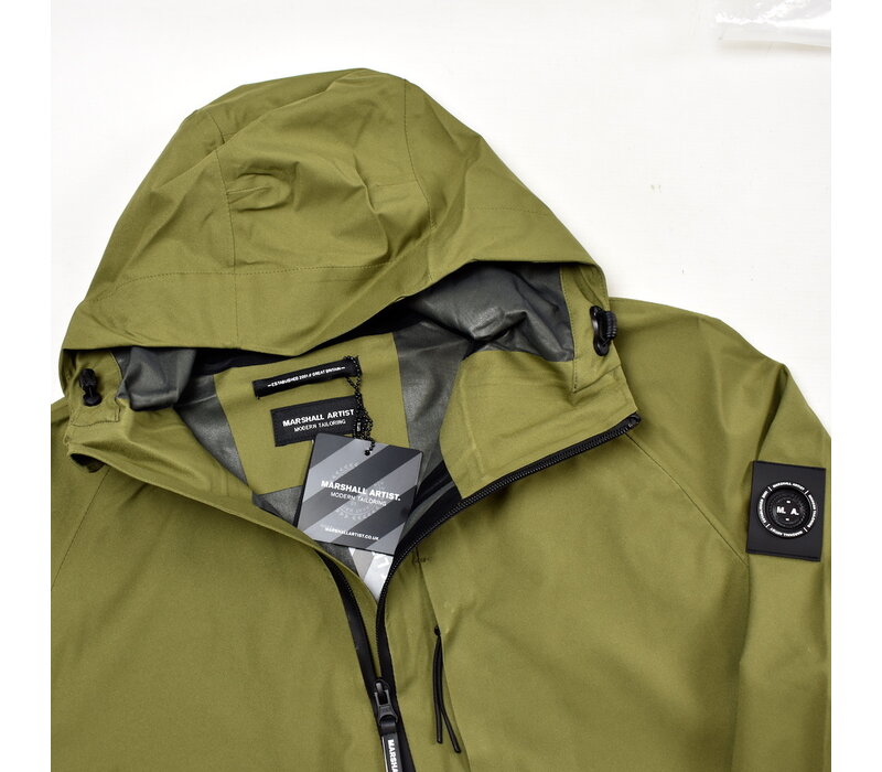Marshall Artist waterproof shell tekk lite jacket Olive