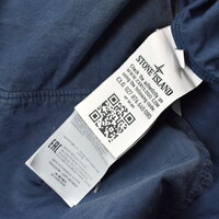 Stone Island navy garment dyed zip pocket cotton overshirt jacket XL