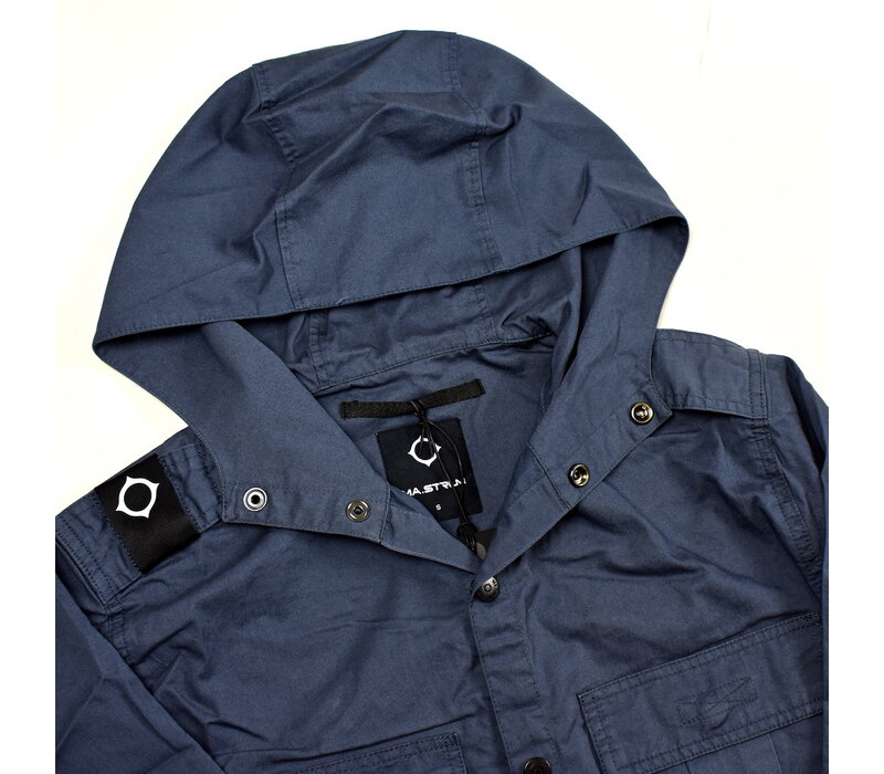MA.STRUM pd hooded parade shirt Ink Navy