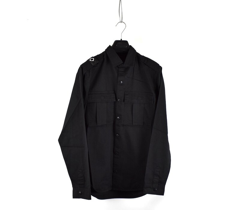 MA.STRUM pd patch pocket parade shirt Jet Black