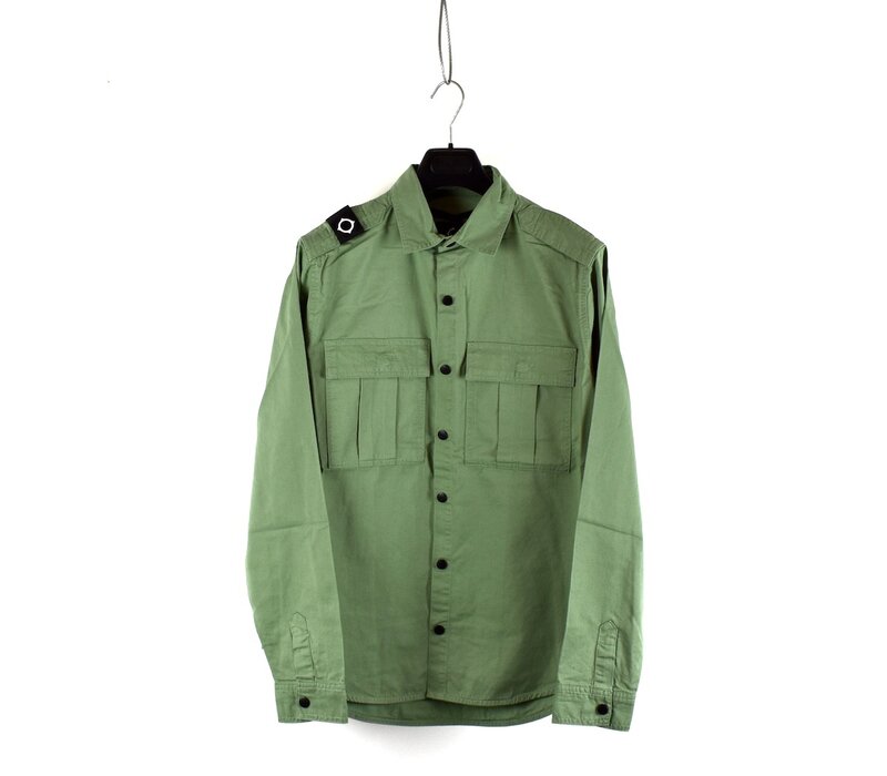 MA.STRUM pd patch pocket parade shirt Loden Frost