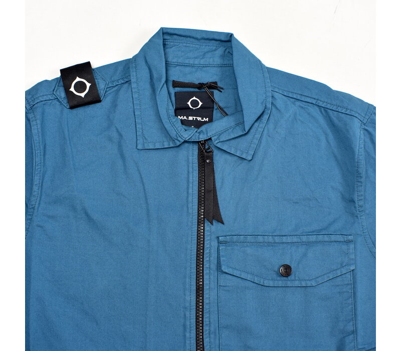 MA.STRUM pd full zip overshirt Storm Blue