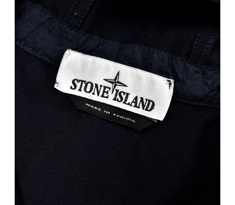 Stone Island navy recycled nylon soft shell hooded jacket XXL