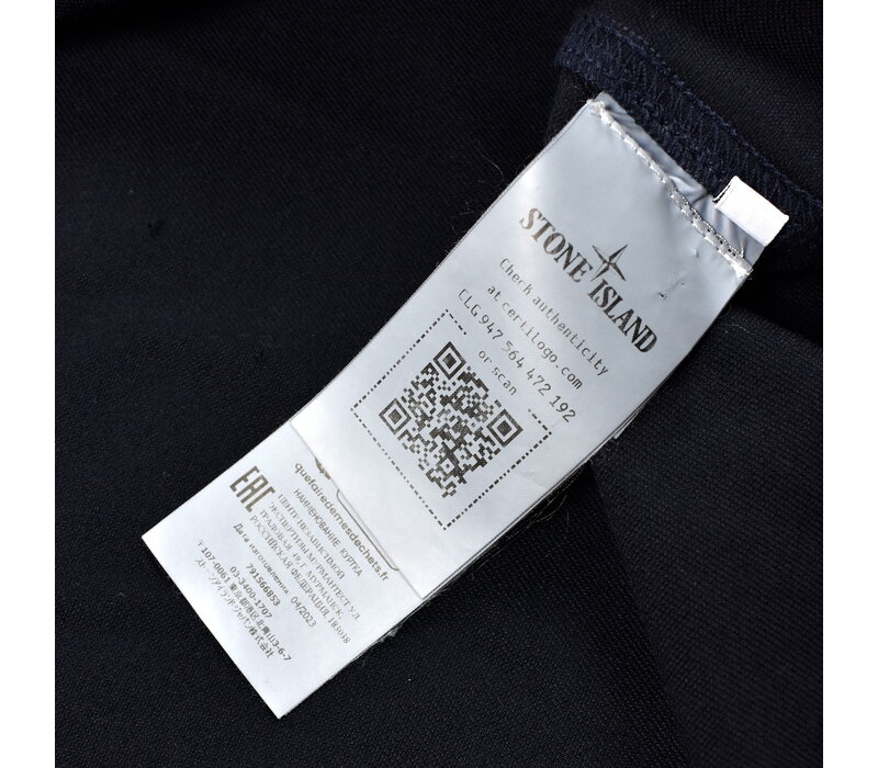 Stone Island navy recycled nylon soft shell hooded jacket XXL