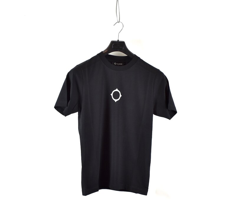 MA.STRUM compass print tee Jet Black