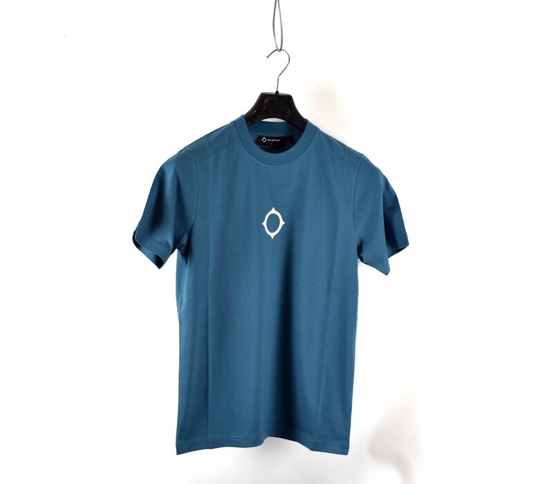 MA.STRUM compass print tee Storm Blue