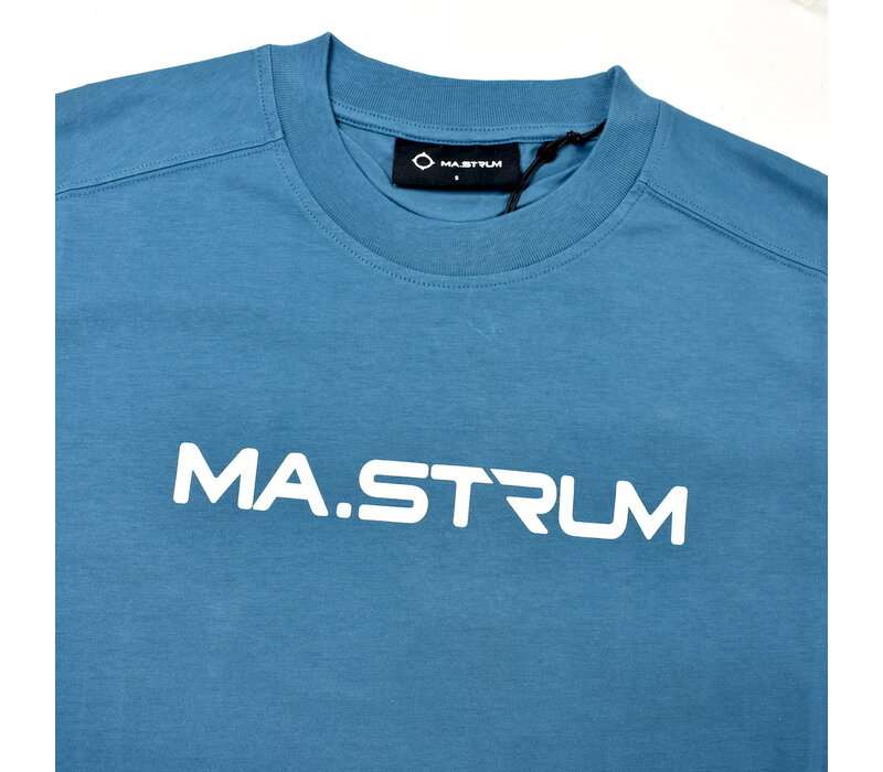 MA.STRUM chest print tee Storm Blue