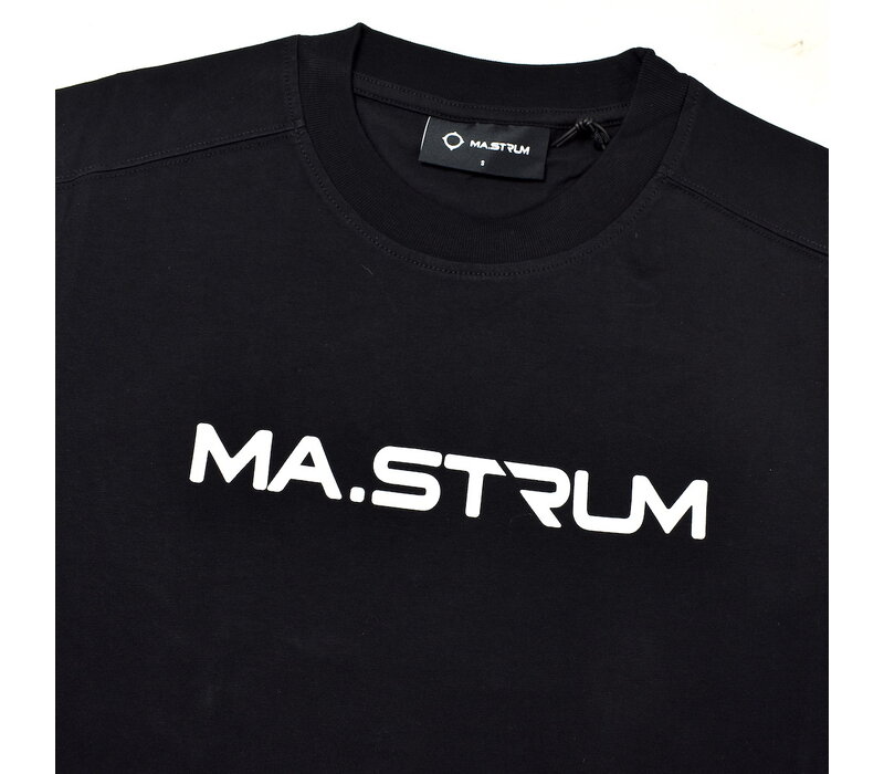 MA.STRUM chest print tee Jet Black