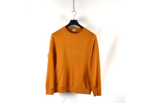 C.P. Company C.P. Company orange garment dyed embroidered spell out logo crew sweatshirt XL