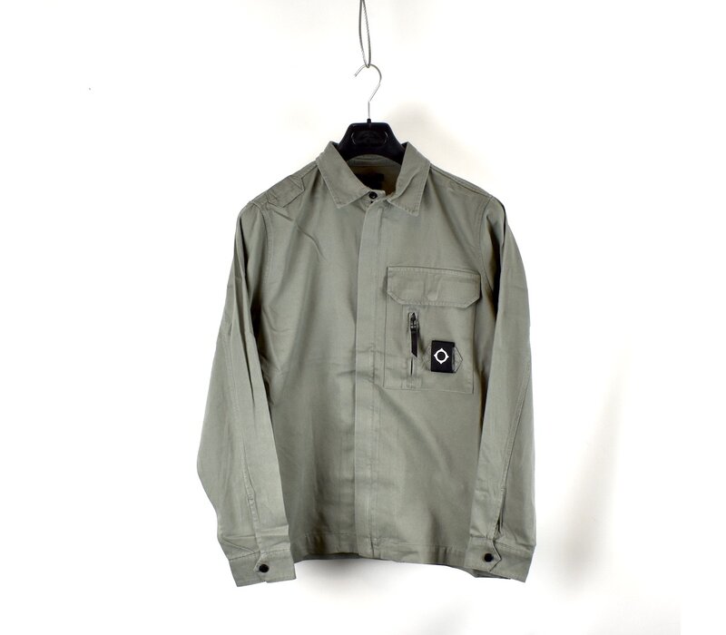 MA.STRUM cadet full zip overshirt Sedona Grey