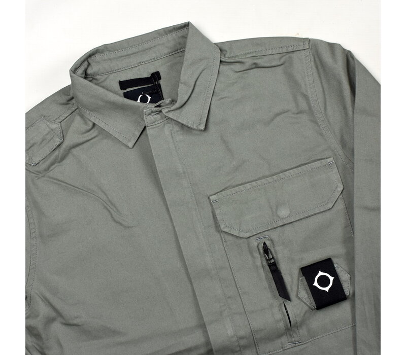 MA.STRUM cadet full zip overshirt Sedona Grey