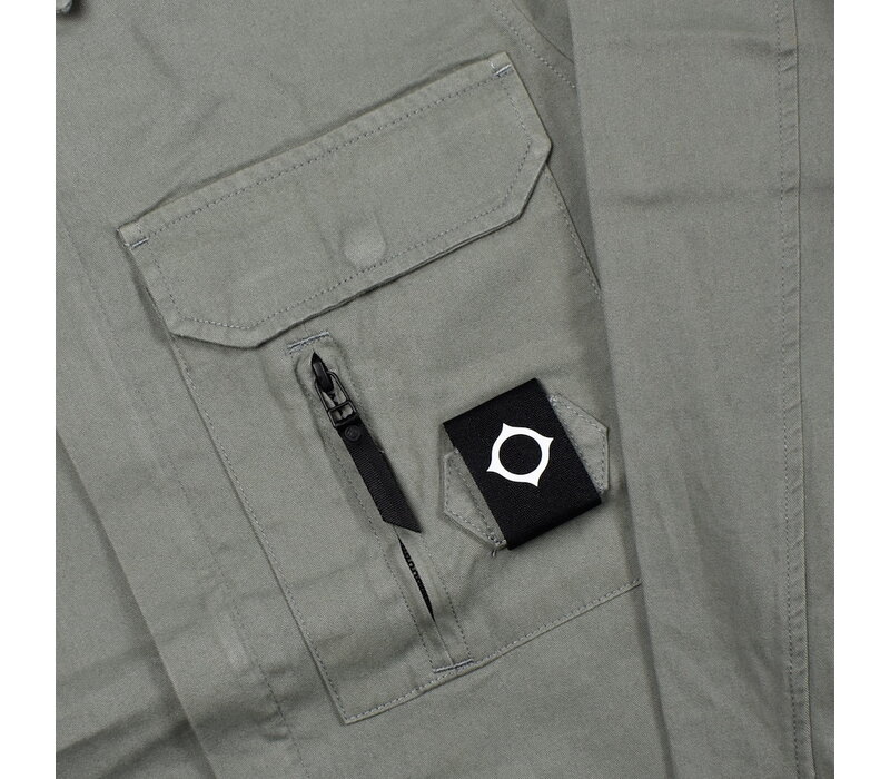 MA.STRUM cadet full zip overshirt Sedona Grey