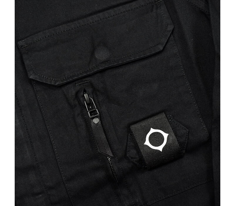 MA.STRUM cadet full zip overshirt Jet Black