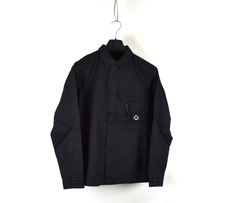MA.STRUM cadet full zip overshirt Jet Black
