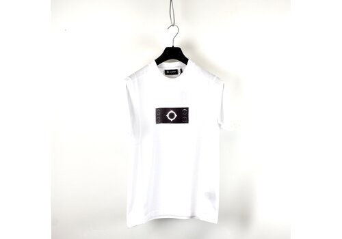 MA.STRUM MA.STRUM trompe l'oeil badge print tee Optic White