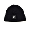 MA.STRUM MA.STRUM Milano knit beanie hat Jet Black