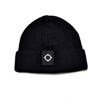 MA.STRUM Milano knit beanie hat Jet Black