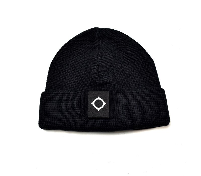MA.STRUM Milano knit beanie hat Jet Black